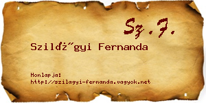 Szilágyi Fernanda névjegykártya